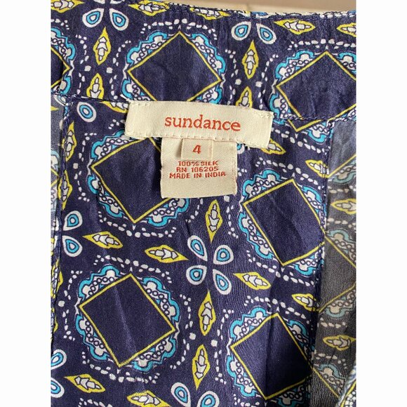 Sundance Catalog "Plaza Sweet Dress" blue multi, size 4 - Picture 7 of 7